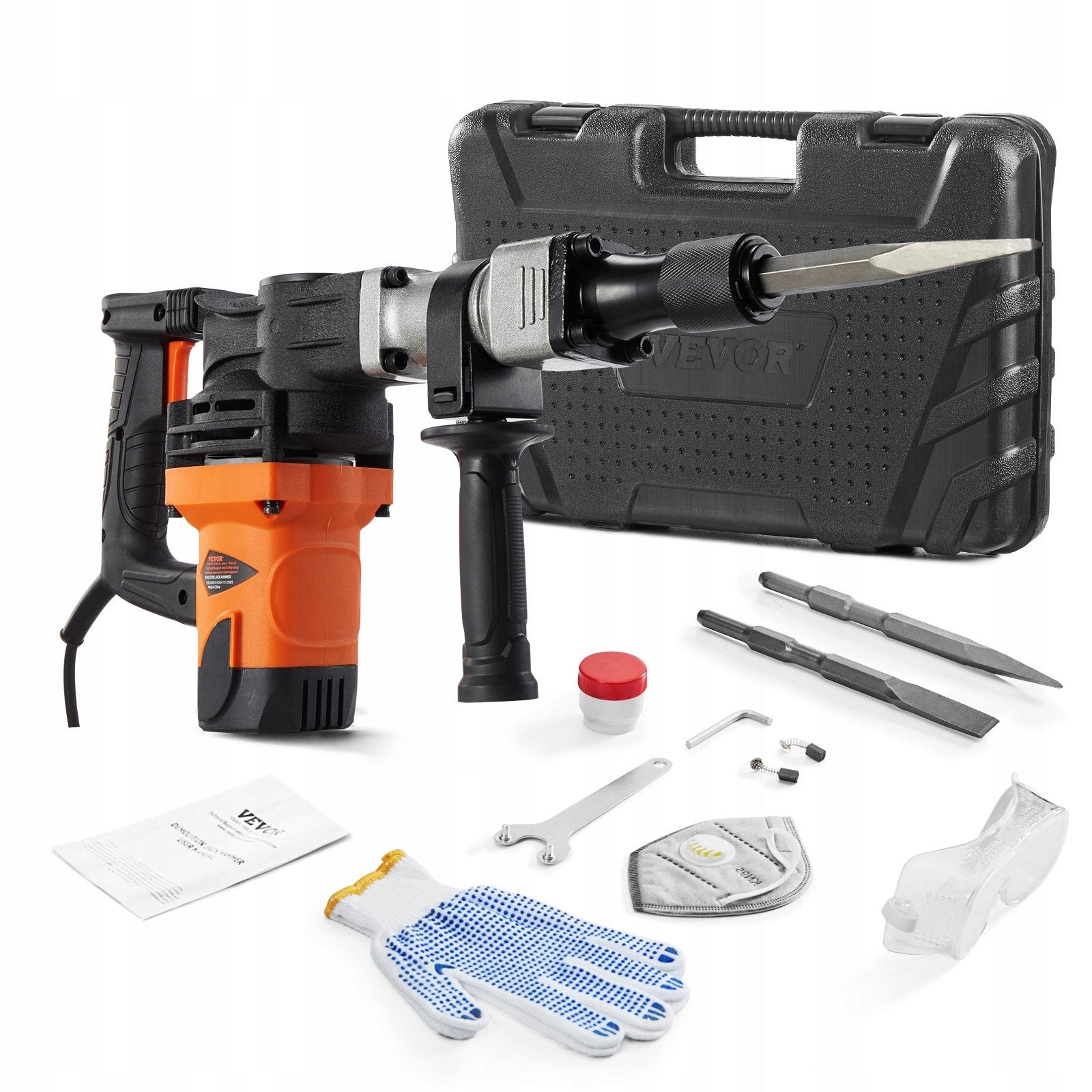 CONCRETE DEMOLITION HAMMER DURABLE 1400 IN IMPACT FORCE 19 J ELECTRIC