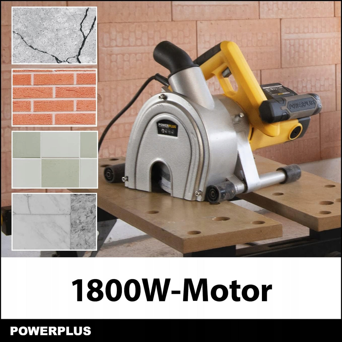 CONCRETE ELECTRIC FURROW 1800W 45MM PROFESSIONAL Packaging status original