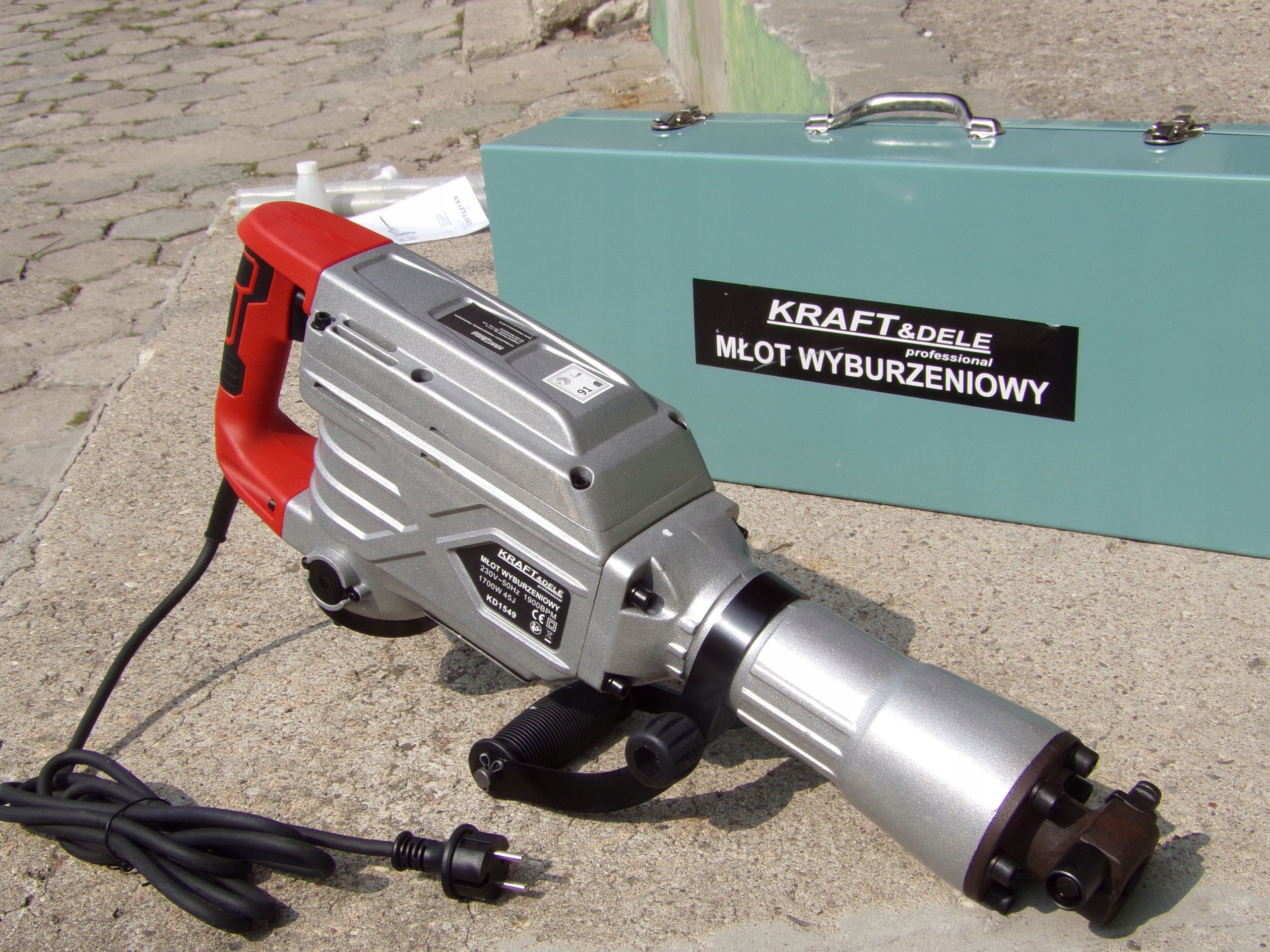 CONCRETE FORGING IMPACT HAMMER STRONG 1700W ACCESSORIES 45J Brand Kraft&Dele
