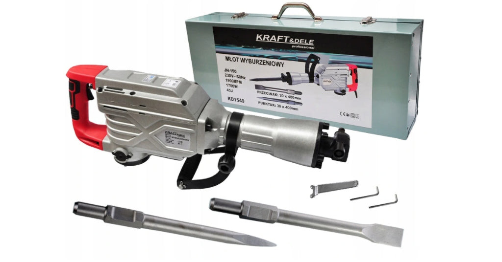 CONCRETE FORGING IMPACT HAMMER STRONG 1700W ACCESSORIES 45J