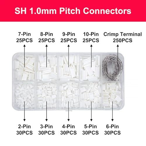 CONNECTORS SH1.0 JST SET OF 250 TERMINAL CONNECTORS SOLDER TERMINALS ELECTRONICS Brand no brand