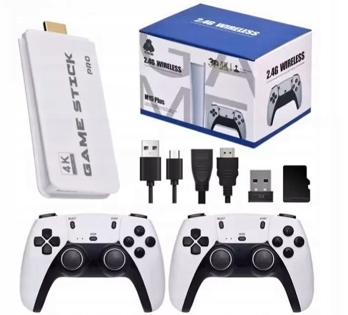 CONSOLE RETRO TV GAME HDMI 15 EMULATORS 20000 GAMES 2 PADS 64GB Packaging status original