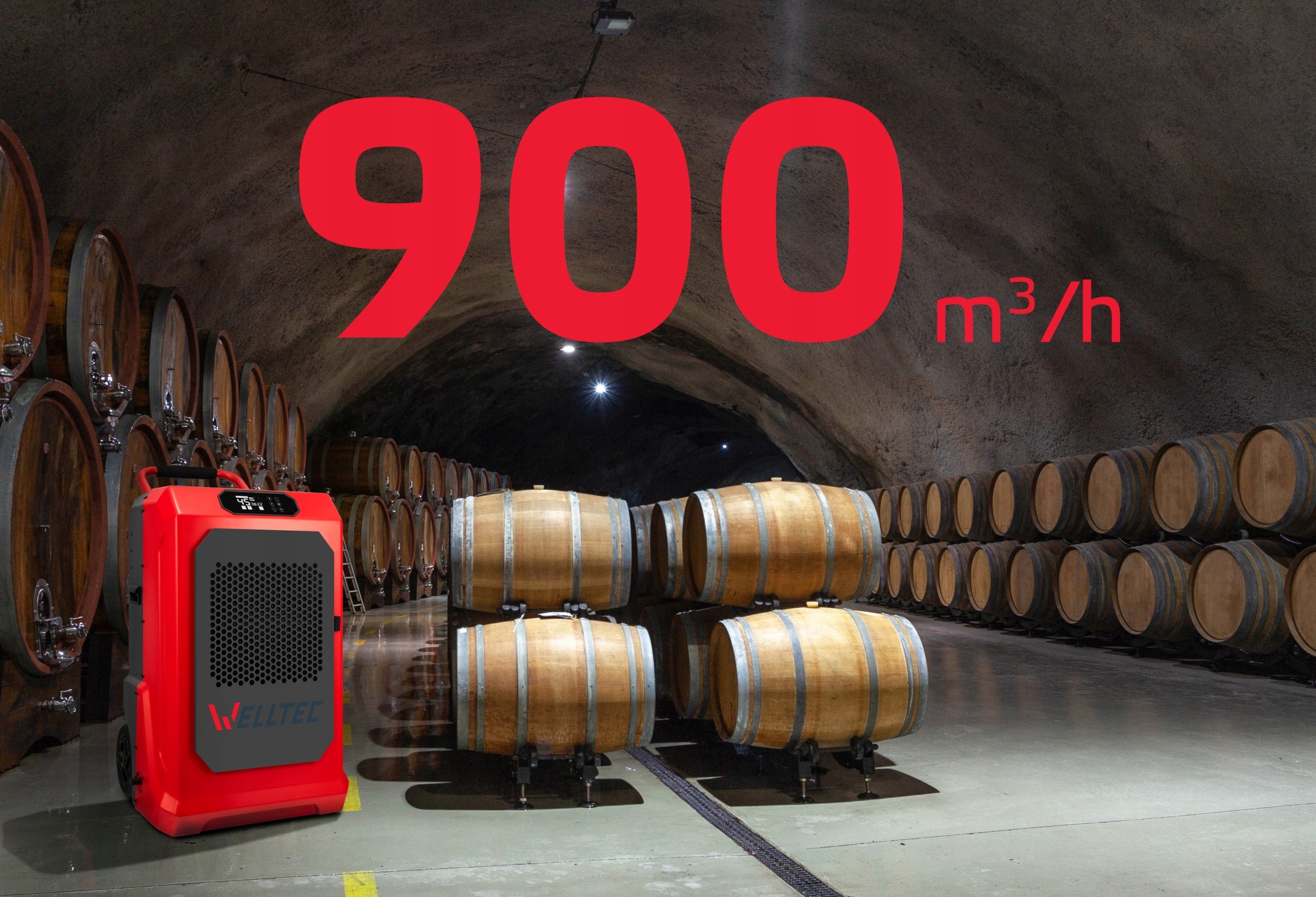 CONSTRUCTION DEHUMIDIFIER WELLTEC DHX100 | INDUSTRIAL | 100l/24h | WiFi Medical device no