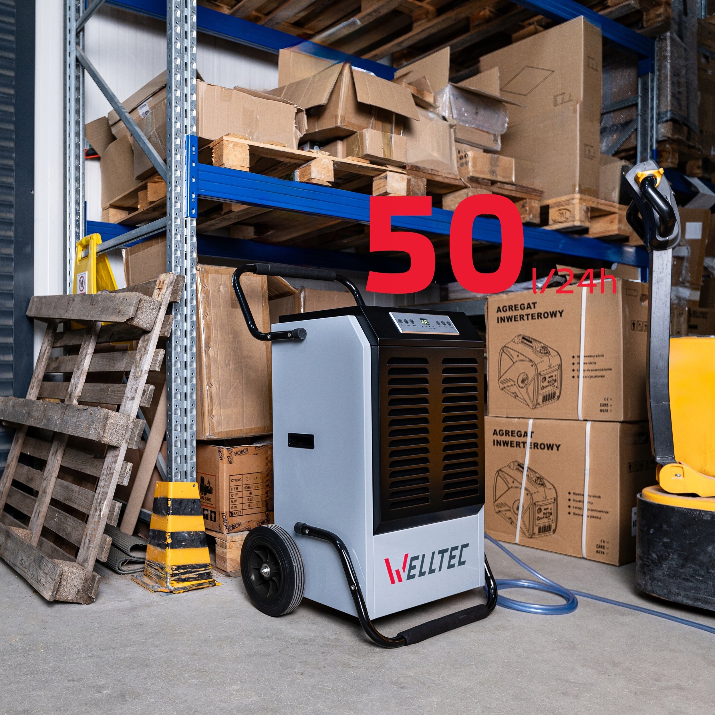 CONSTRUCTION DEHUMIDIFIER WELLTEC DHX50 PRO | INDUSTRIAL | 50l/24h Medical device no