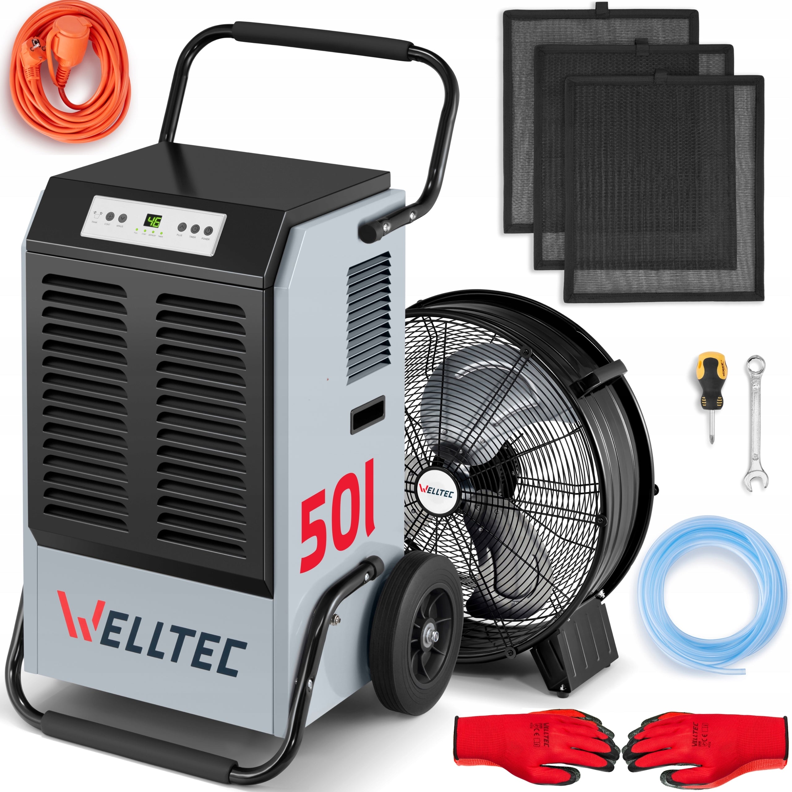 CONSTRUCTION DEHUMIDIFIER WELLTEC DHX50 PRO | INDUSTRIAL | 50l/24h