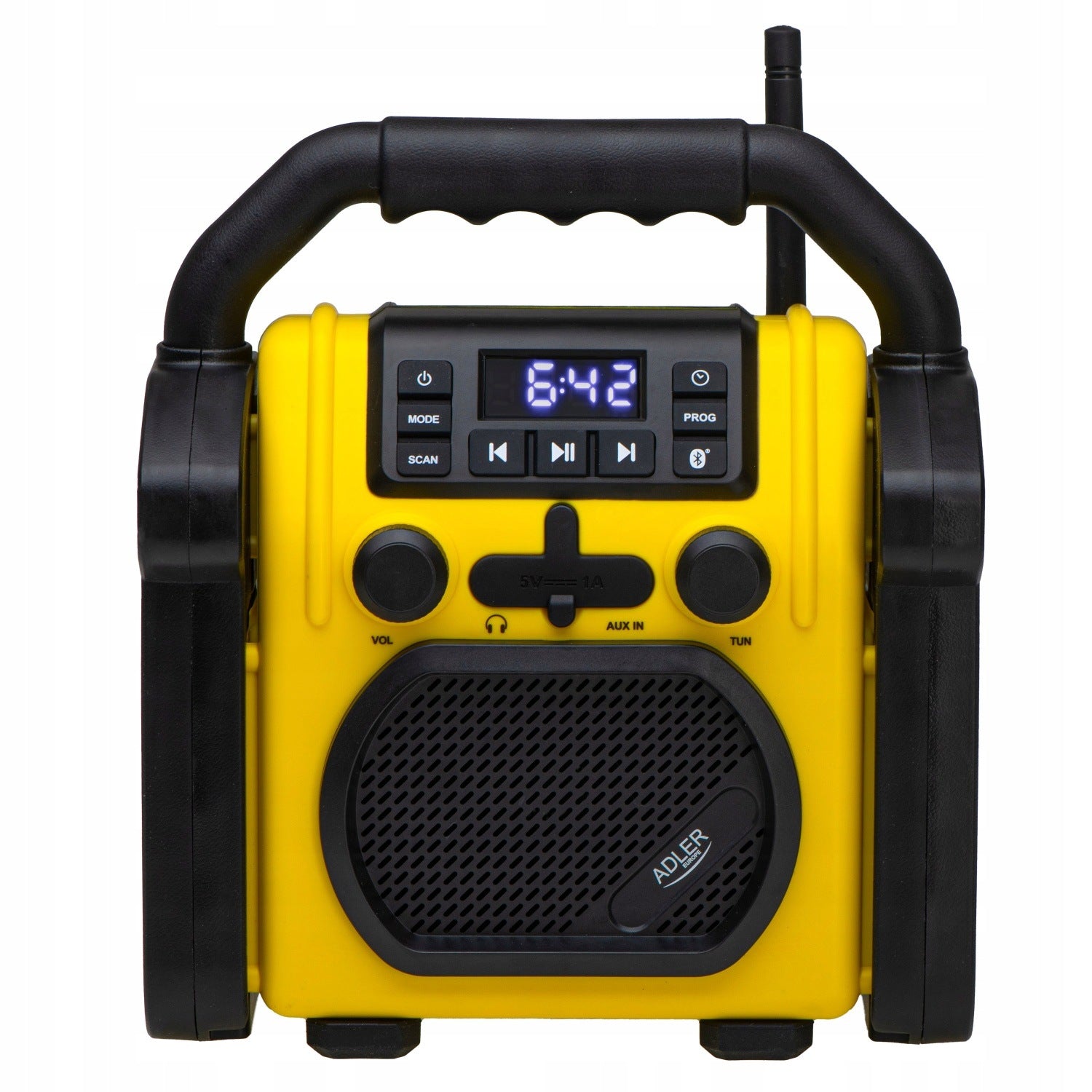 CONSTRUCTION RADIO PORTABLE BLUETOOTH SPEAKER IPX54 BATTERIES + NETWORK CHARGER Packaging status original