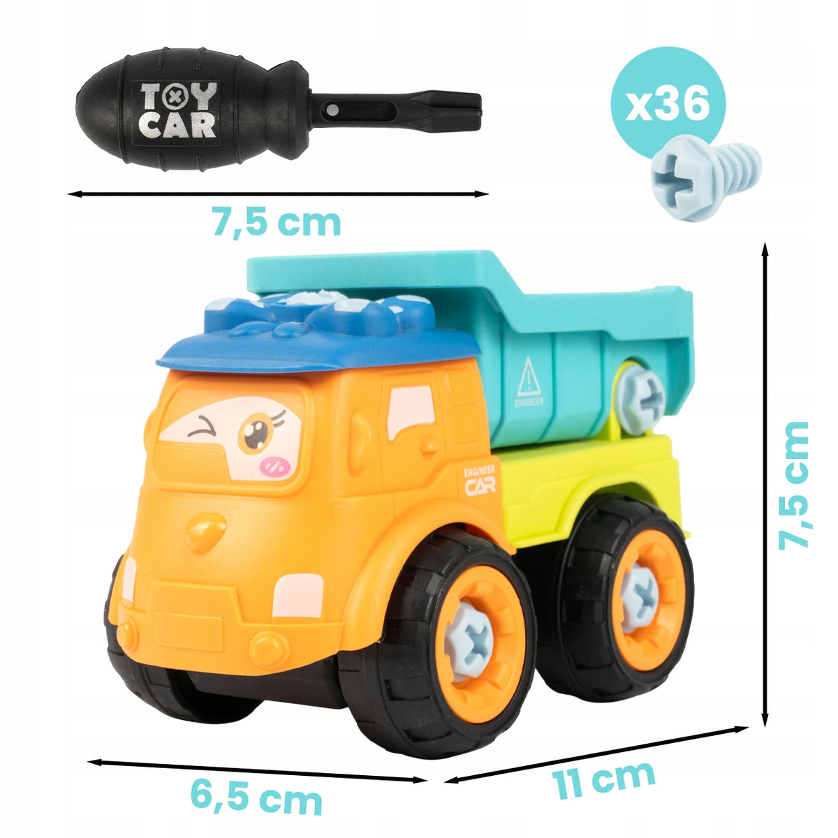 CONSTRUCTION VEHICLES SET FOR TWISTING AND UNSCREWING DIY 4 CARS SCREWDRIVER 3+ Manufacturer code 114189