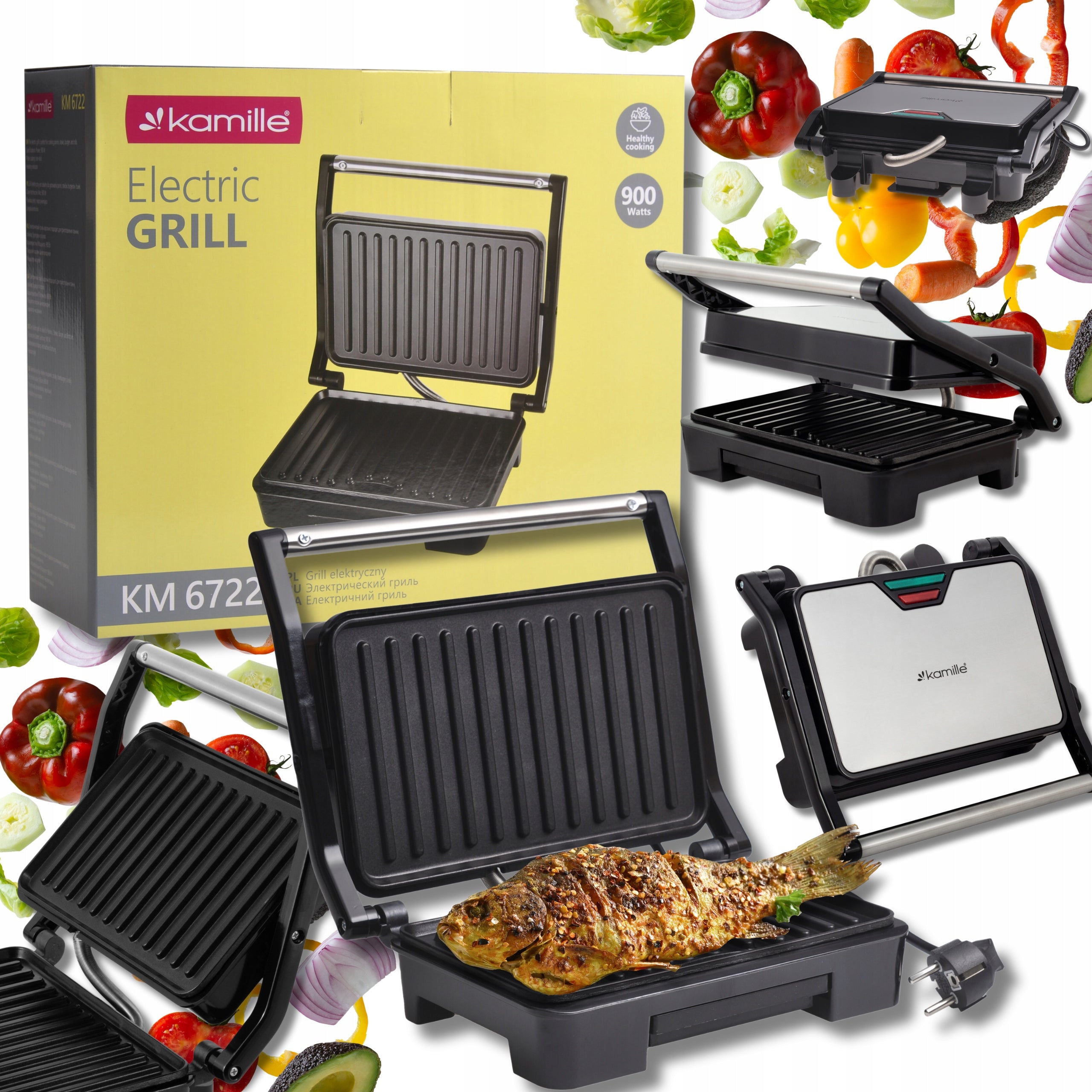 CONTACT ELECTRIC GRILL PANINI SANDWICH TOASTER KAMILLE