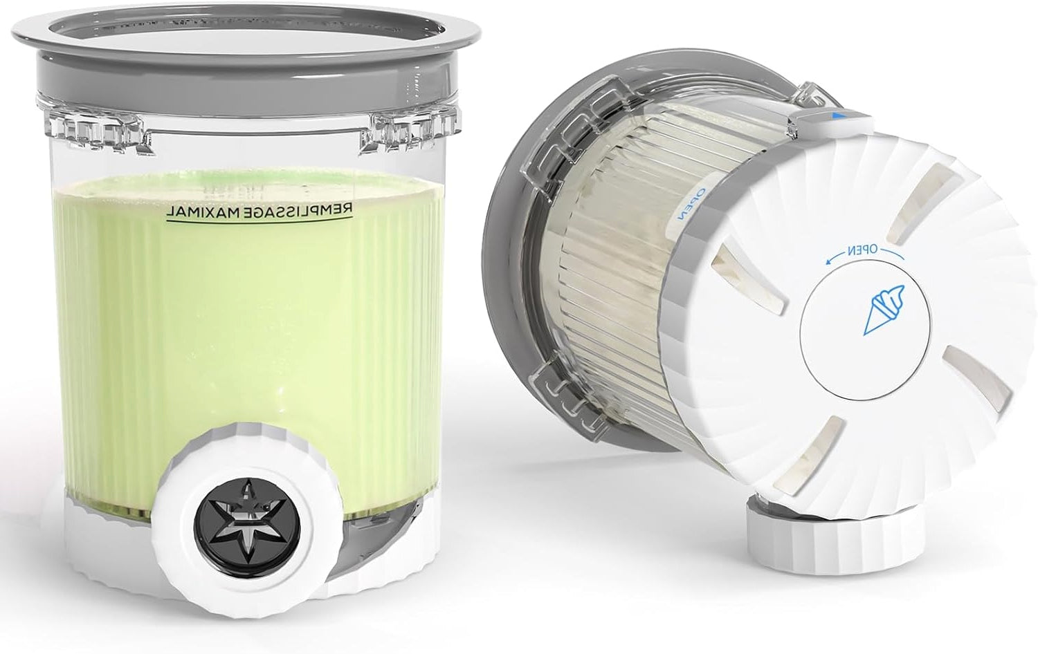 CONTAINER COMPATIBLE SWIRL CREAMI SET OF 2 TUBES WITHOUT BPA FOR DISHWASHER