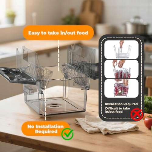 CONTAINER FOR SOUS VIDE 11L GREY WITH LID DOUBLE DOOR Brand no brand