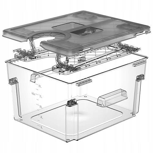 CONTAINER SOUS VIDE 11L GREY WITH LID DOUBLE DOOR RUSTAMI