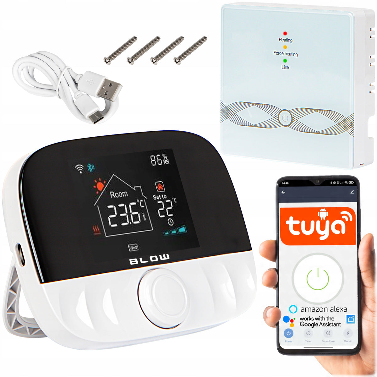 CONTROLLER FOR FURNACE TUYA HEATING FURNACE WIFI MODULE RF THERMOSTAT REGULATOR