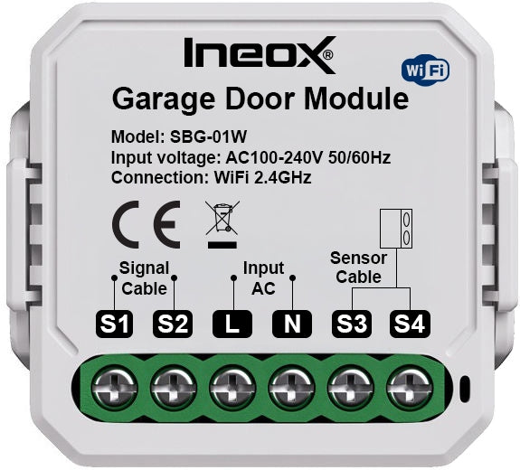 CONTROLLER FOR GARAGE ENTRANCE DOOR WIFI RELAY TUYA APP + SENSORS Packaging status original