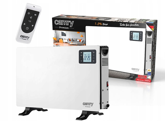 CONVECTOR HEATER ELECTRIC TIMER THERMOSTAT APRON 2000W LED REMOTE CONTROL Manufacturer code GRZEJNIK KONWEKTOROWY LCD + PLIOT 2000W