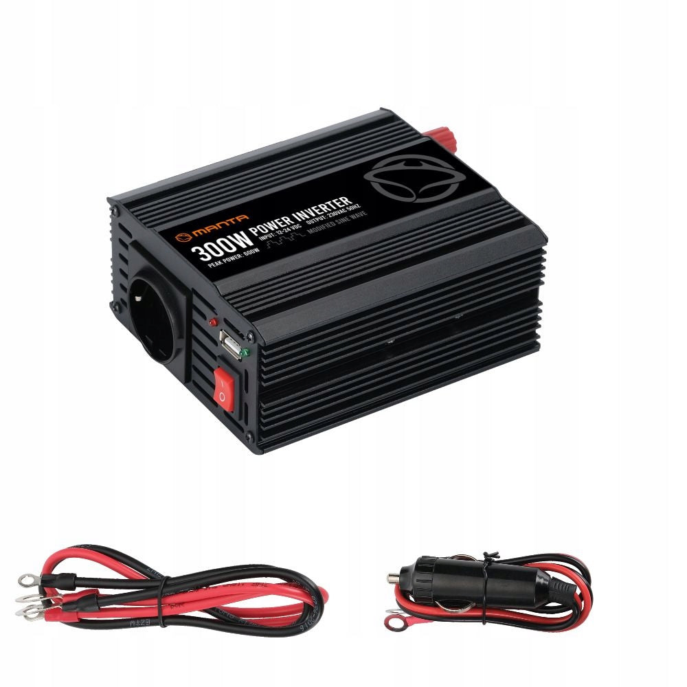 CONVERTER 12v 24v 230v CAR INVERTER 300W 600W USB SECURITY Packaging status original