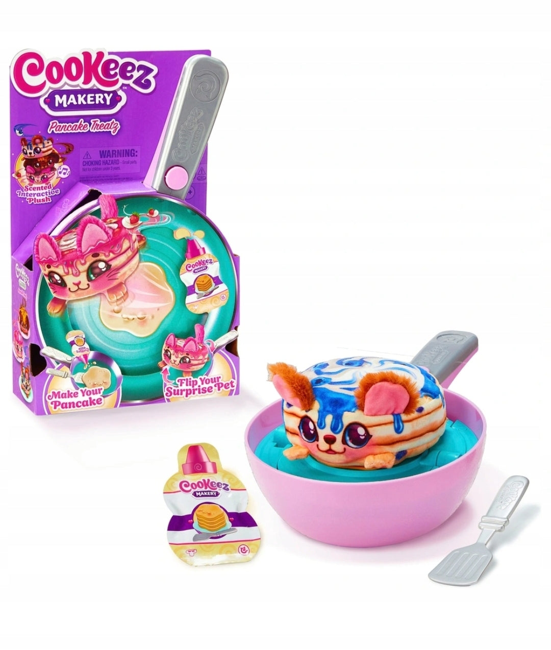 COOKEEZ FRAGRANT PANCAKES IN PAN PLUSH TOY SCENTED WITH COOKEEZ PANCAKES
