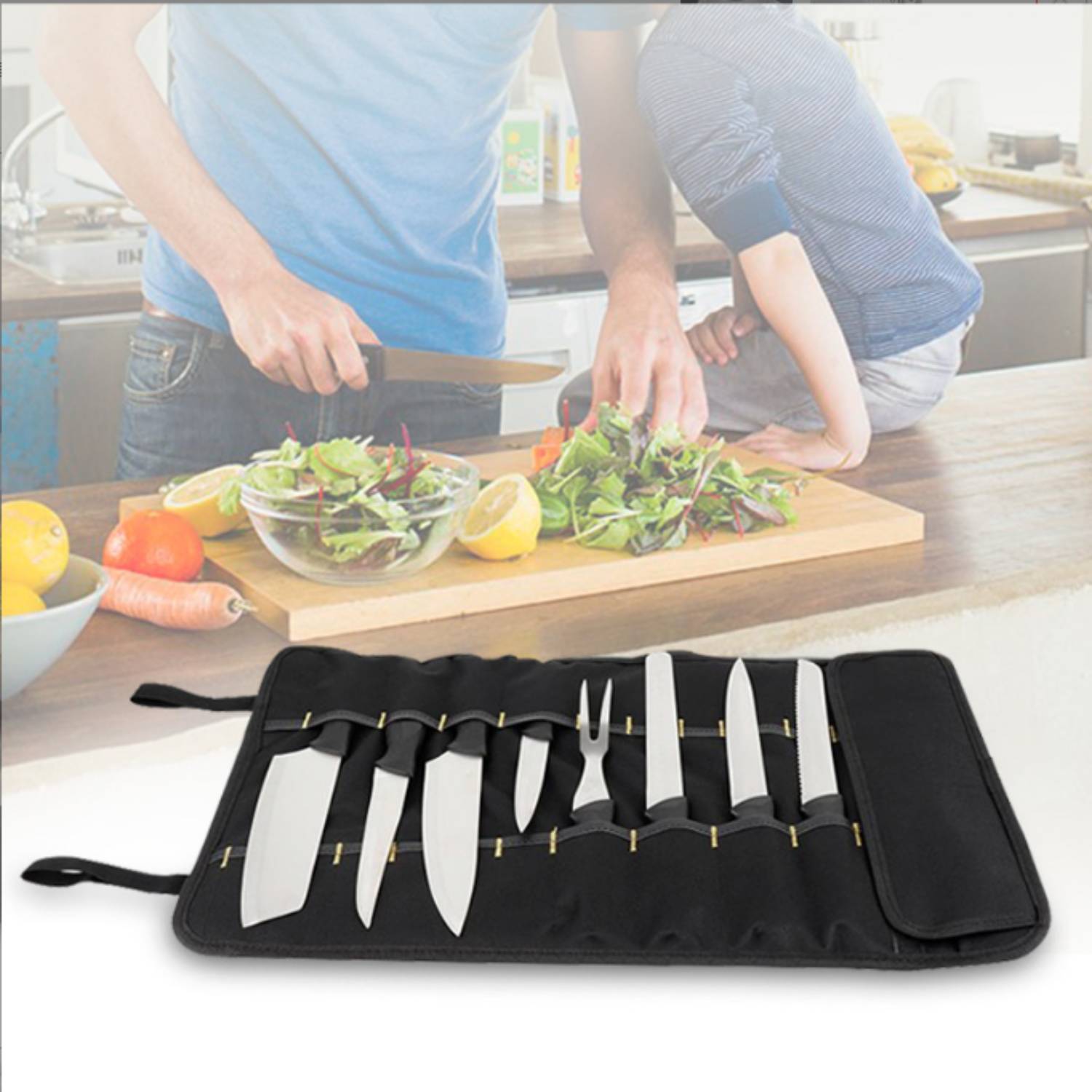 COOKING KNIFE CASE PORTABLE STORAGE BAG TOOL 22 POCKETS. Brand no brand