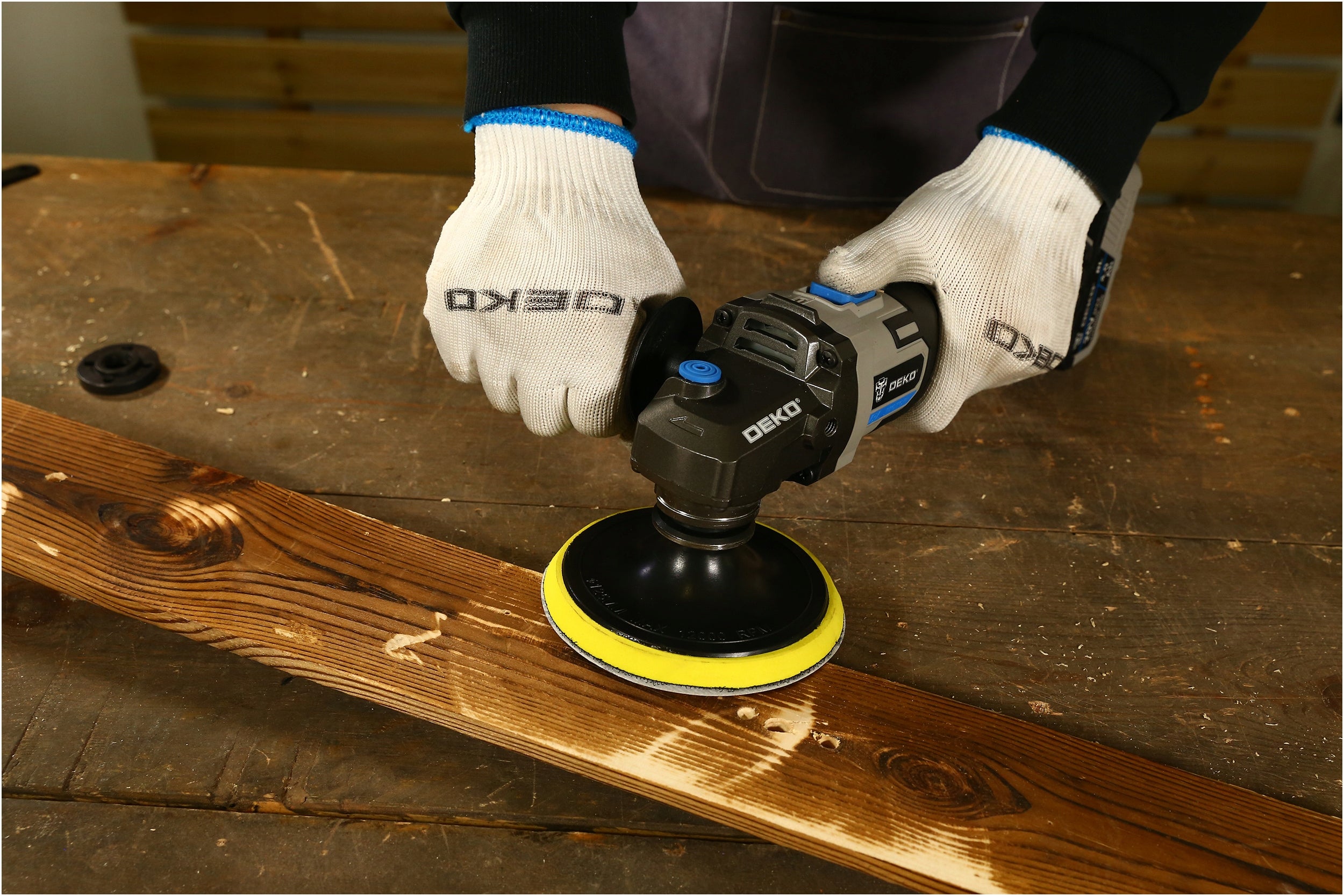 CORDLESS ANGLE GRINDER BRUSHLESS RUBBER CORD 4.0Ah DEKO Brand DEKO