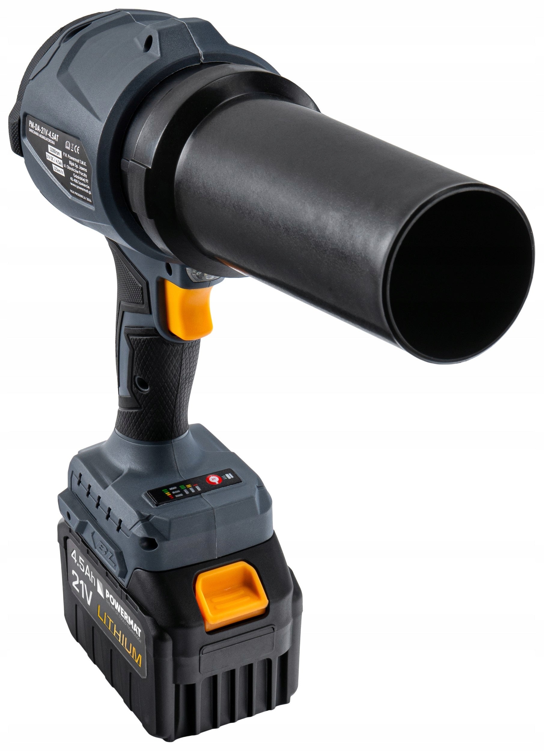 CORDLESS BLOWER 21V LI-ION 4,5Ah + VACUUM CLEANER 225KM/H BRUSHLESS Shredding option no grinding option