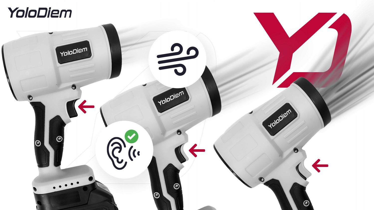 CORDLESS BLOWER 2xAKU 21V Turbo 235km/h Electric Manual SET Manufacturer code Dmuchawa do Śniegu do Osuszania Auta YoloDiem