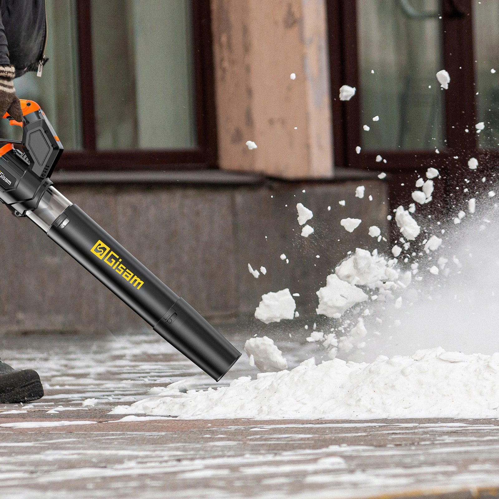 CORDLESS BLOWER ELECTRIC LEAF BLOWER BRUSHLESS GARDEN 2X 21V Brand Gisam