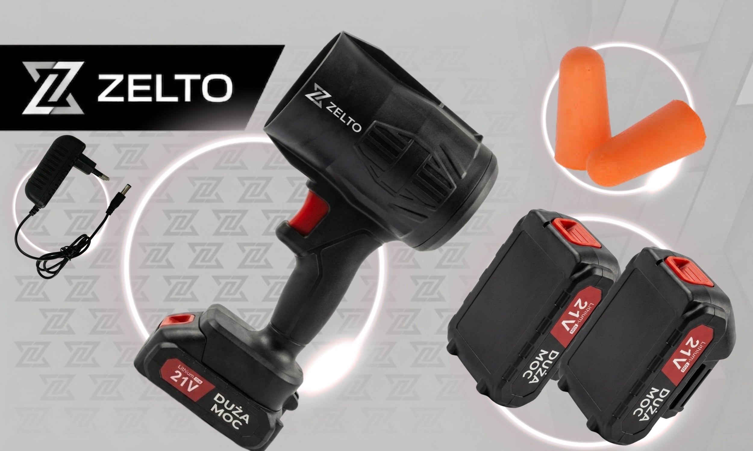 CORDLESS BLOWER FOR DUST GRILL LEAVES 21V 2xAKU PLUGS STRONG LIGHTWEIGHT Packaging status original