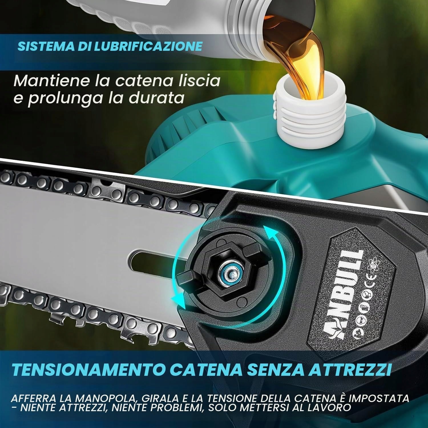 CORDLESS BOOM CHAINSAW 2in1, 2 BATTERIES, 4.8m, 6 inches Manufacturer code Bez marki