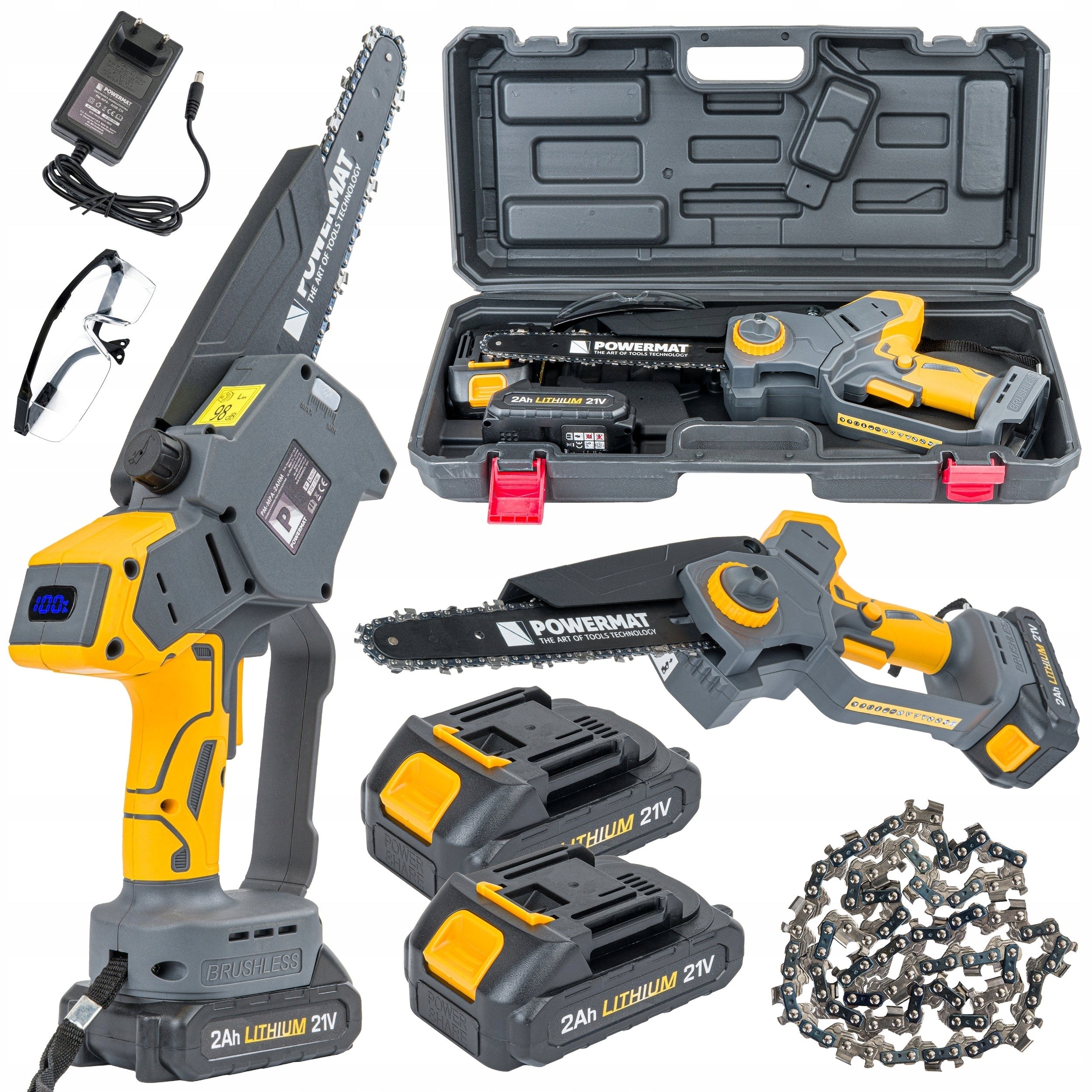 CORDLESS CHAINSAW BRANCH MINI SAW 2x AKU 2AH CHAIN