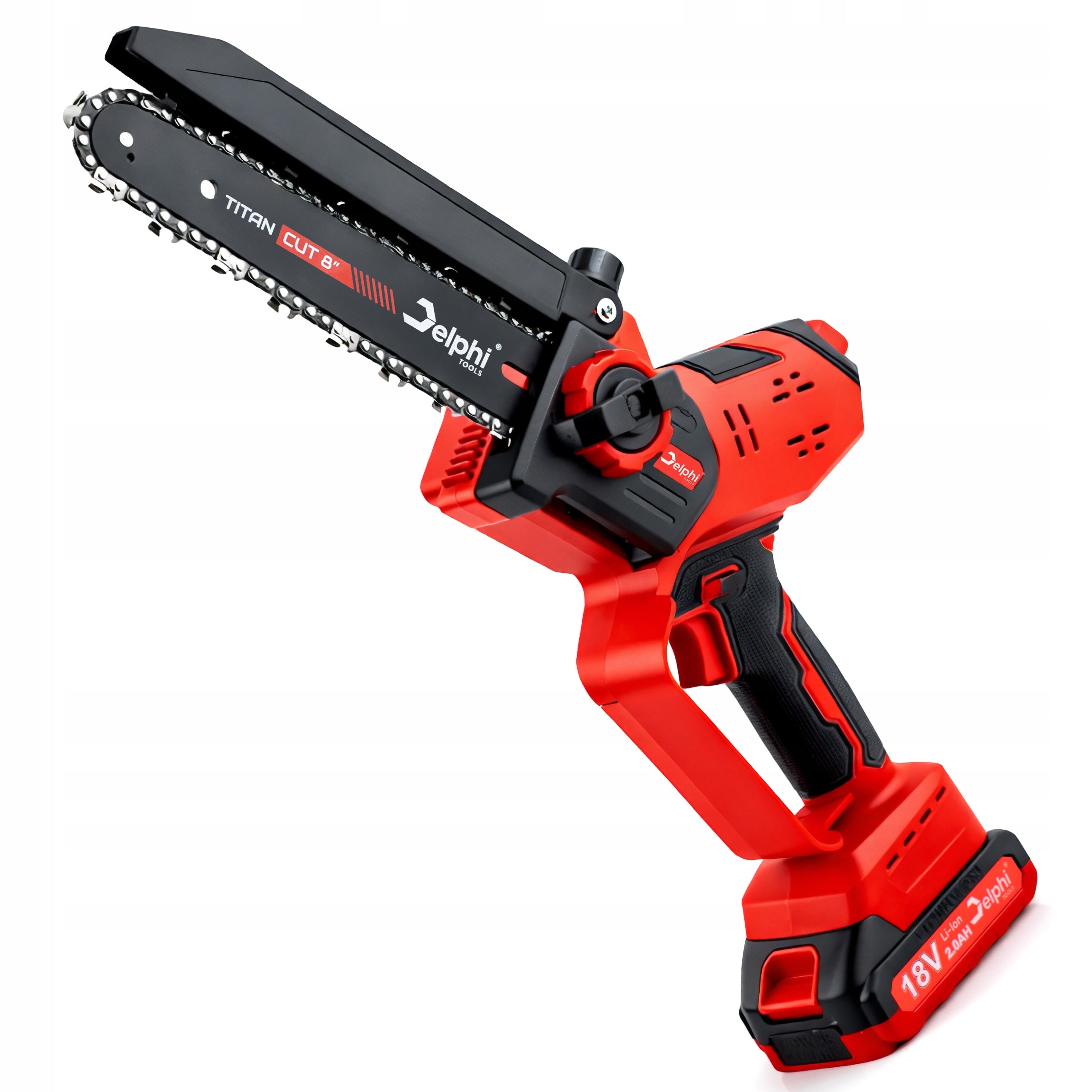 CORDLESS CHAINSAW ELECTRIC BRANCH SAW 8" 2xAKU STRONG Manufacturer code Mocna Pilarka Gałęziówka Elektryczna 2x AKU