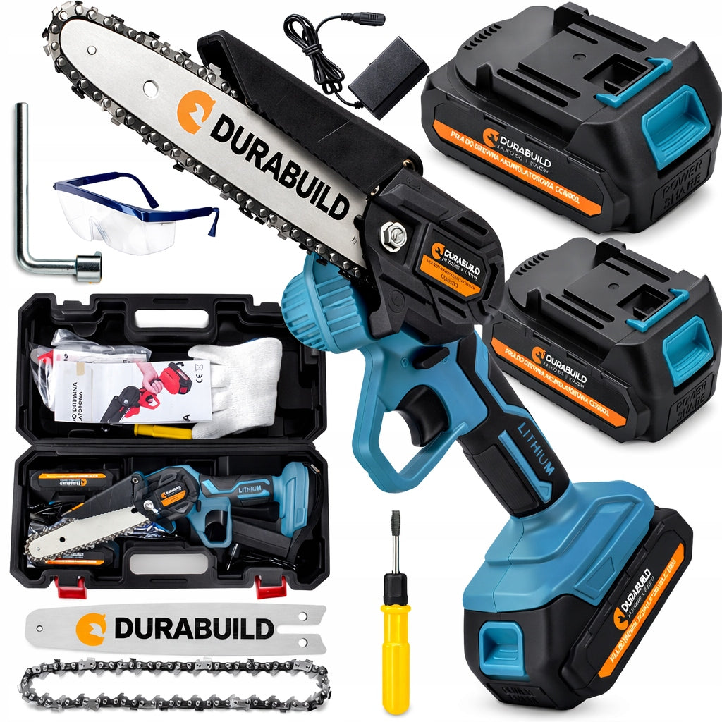 CORDLESS CHAINSAW ELECTRIC SAW 2xAKU 21V 2x chain 4+6"