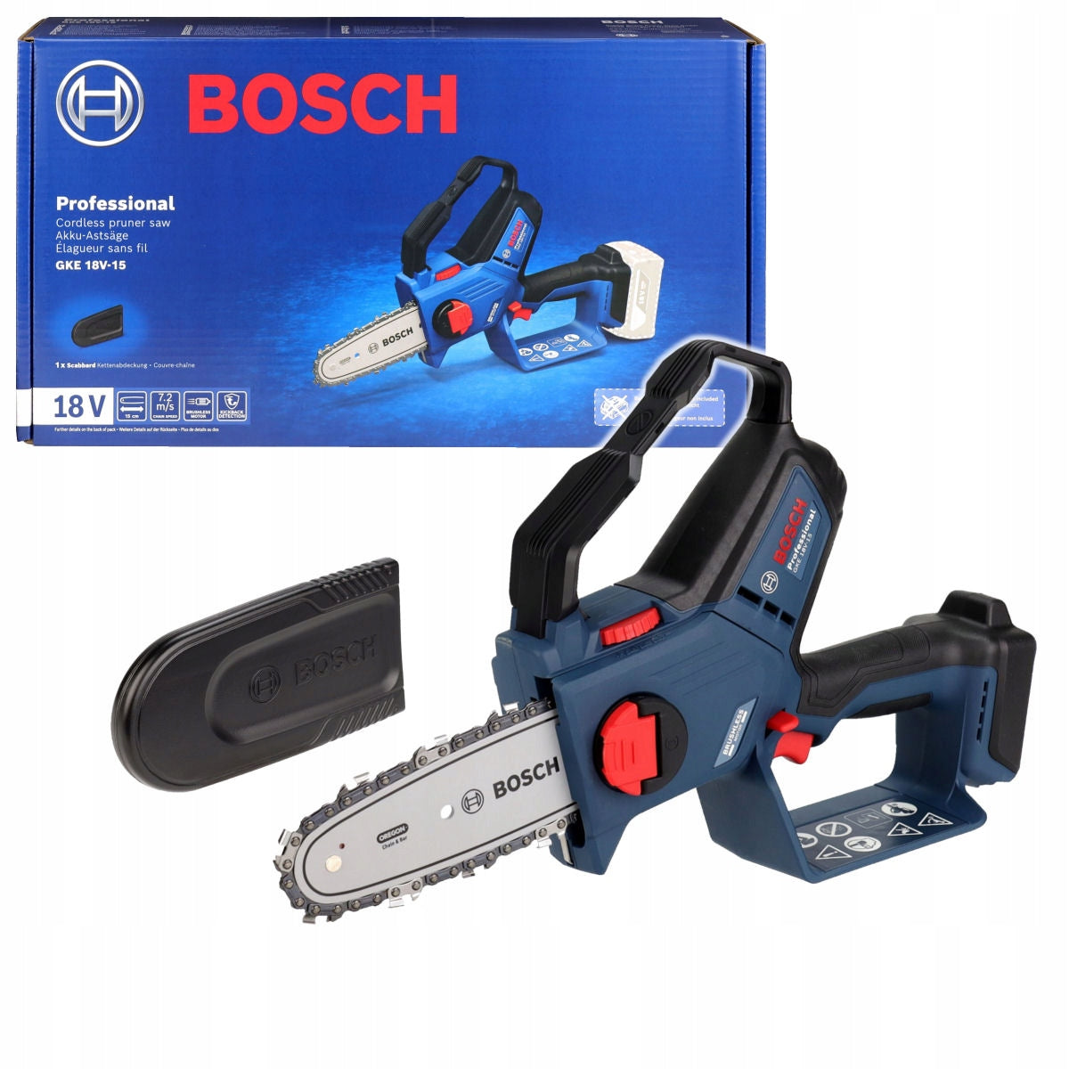 CORDLESS CHAINSAW FOR BRANCH GKE 18V-15 BOSCH BODY