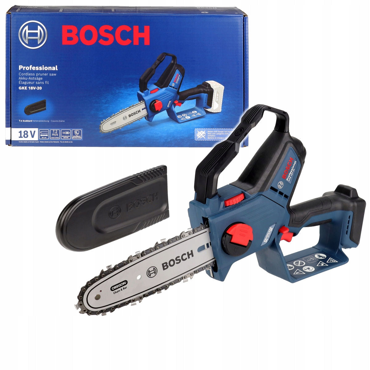 CORDLESS CHAINSAW FOR BRANCH GKE 18V-20 BOSCH BODY
