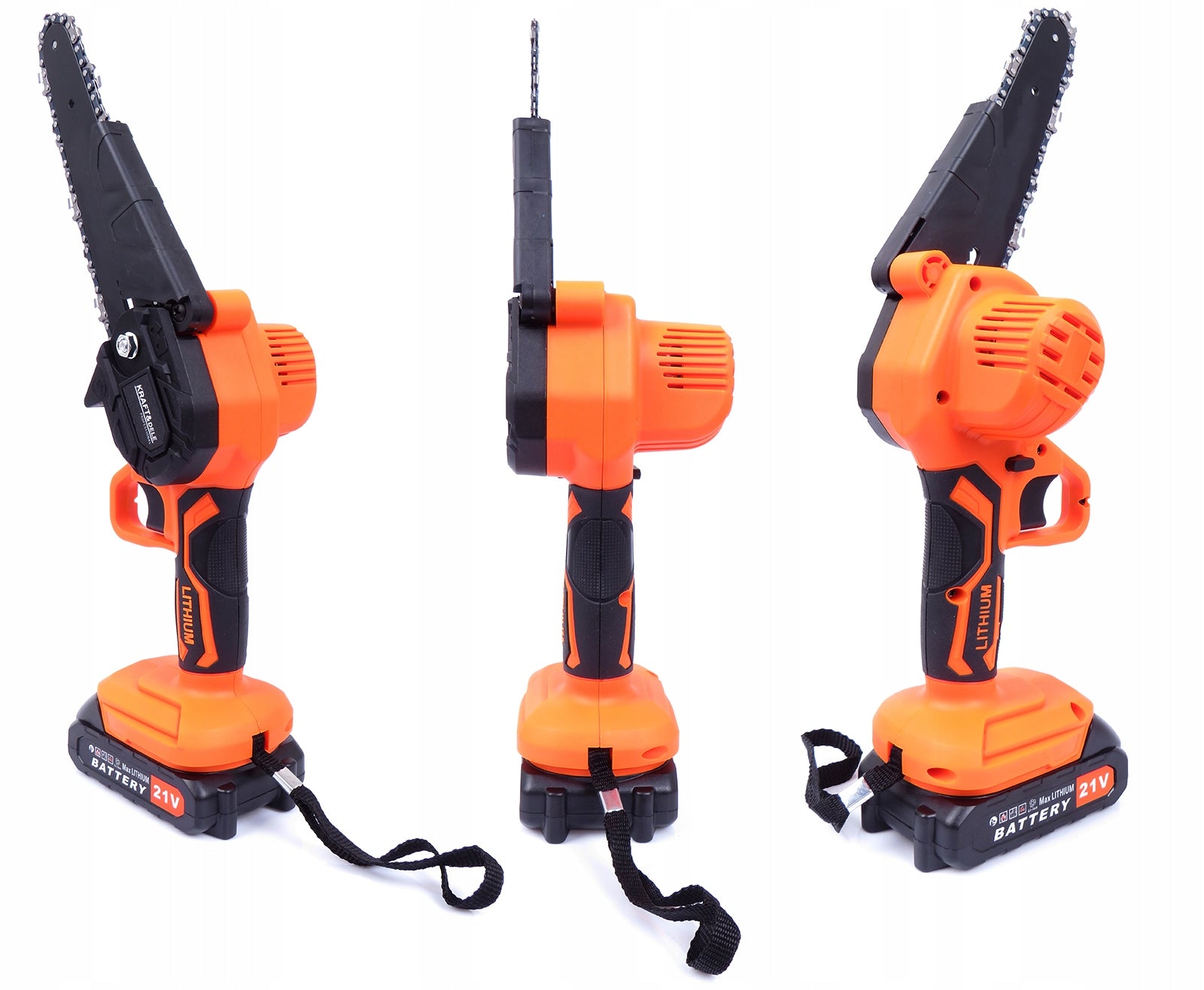 CORDLESS CHAINSAW MINI POWERFUL WOOD SAW 2X BATTERIES Guide length 15 cm