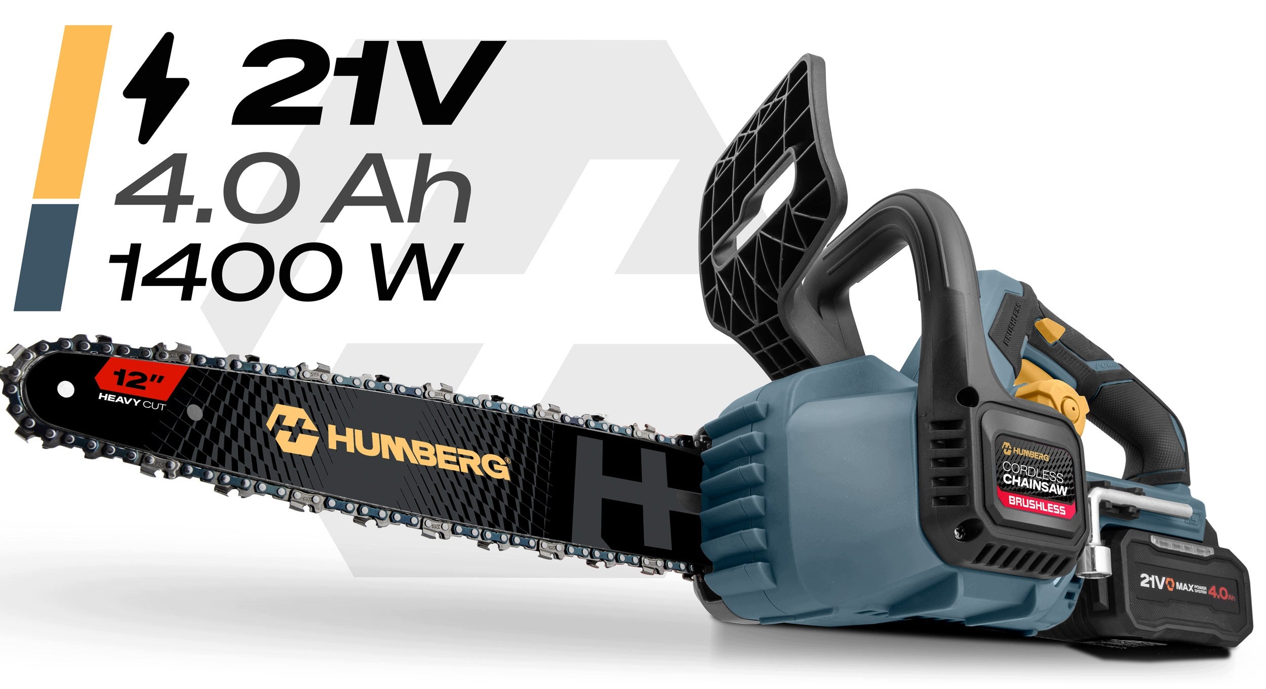 CORDLESS CHAINSAW WOOD SAW BRUSHLESS 12" INCH 4Ah Manufacturer code 543610
