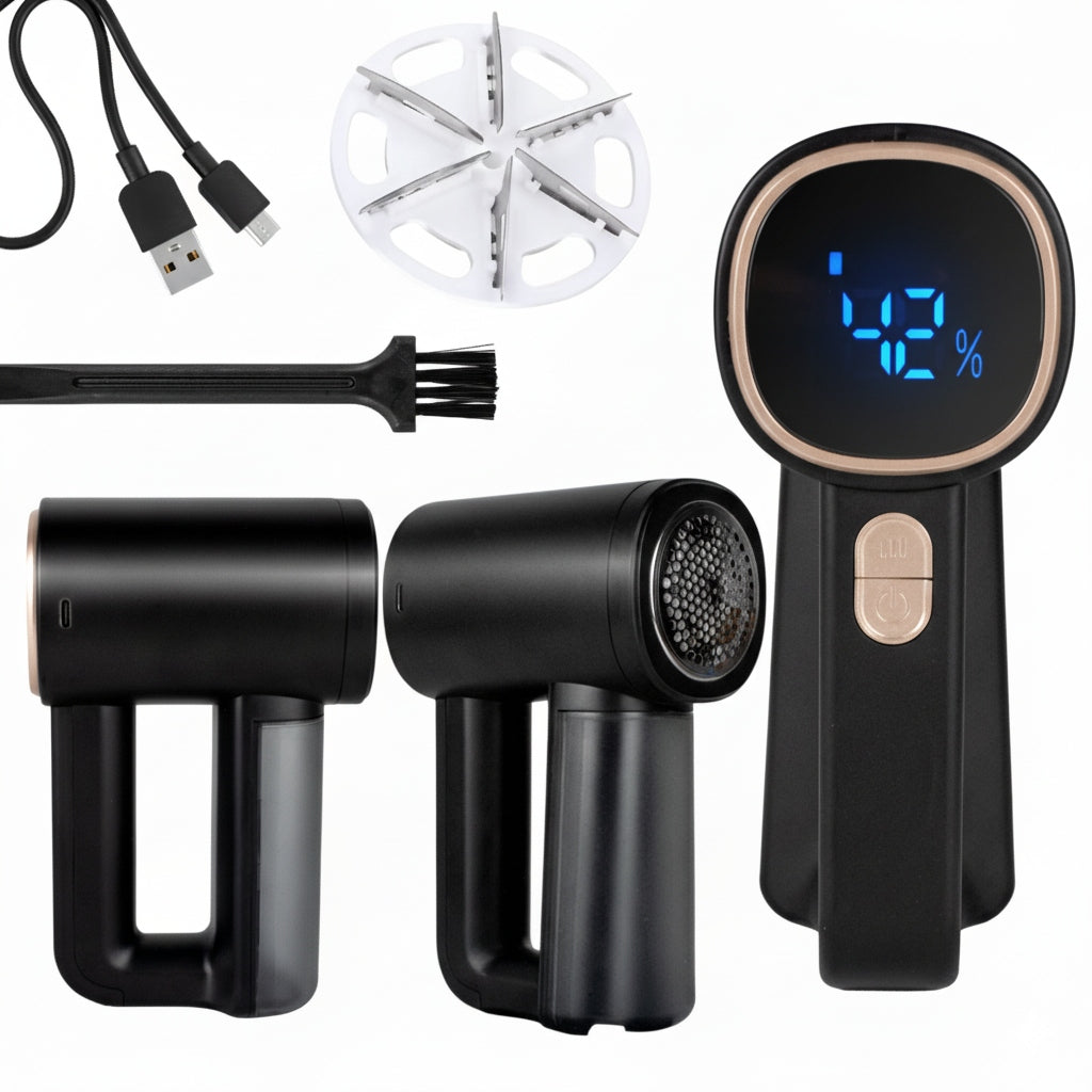 CORDLESS CLOTHES SHAVER Electric LCD Clothing Sweater Machine