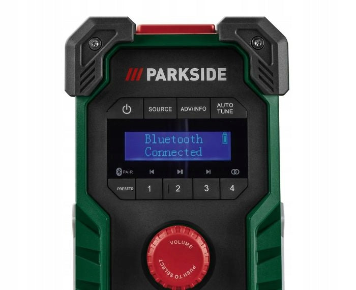 CORDLESS CONSTRUCTION RADIO PARKSIDE PBR 10 A1 BLUETOOTH DAB / DAB+ / FM Packaging status original