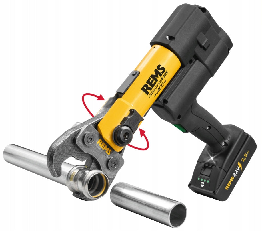CORDLESS CRIMPING MACHINE PIPE PRESS REMS Akku-Press E 22 V ACC Brand Rems