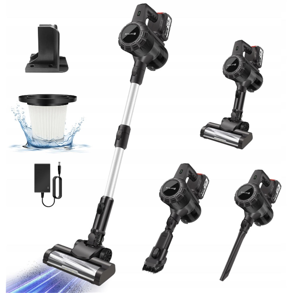 CORDLESS CYCLONE VACUUM CLEANER SET 6IN1 15KPA POWER 200W FOR HOME AND CAR