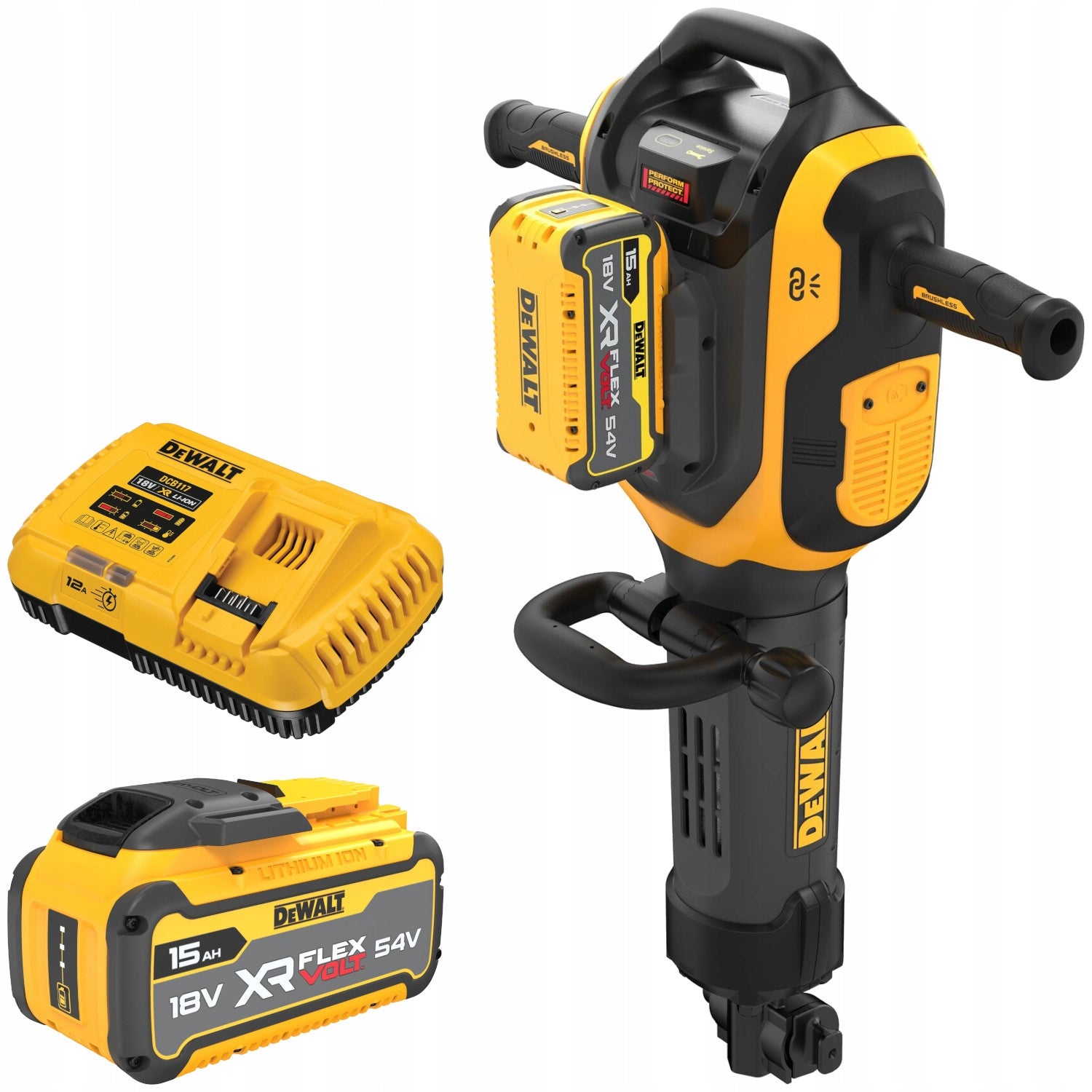 CORDLESS DEMOLITION HAMMER DeWALT DCH966Z2 HEX28 2x15Ah 54V 41J
