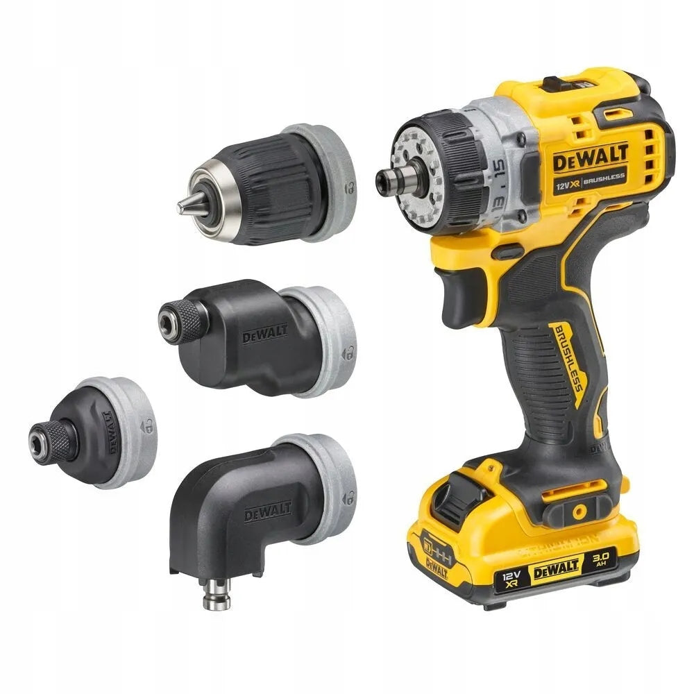 CORDLESS DRILL + 4 HEADS 12V 2*3.0AH DCD703L2T DEWALT Packaging status original