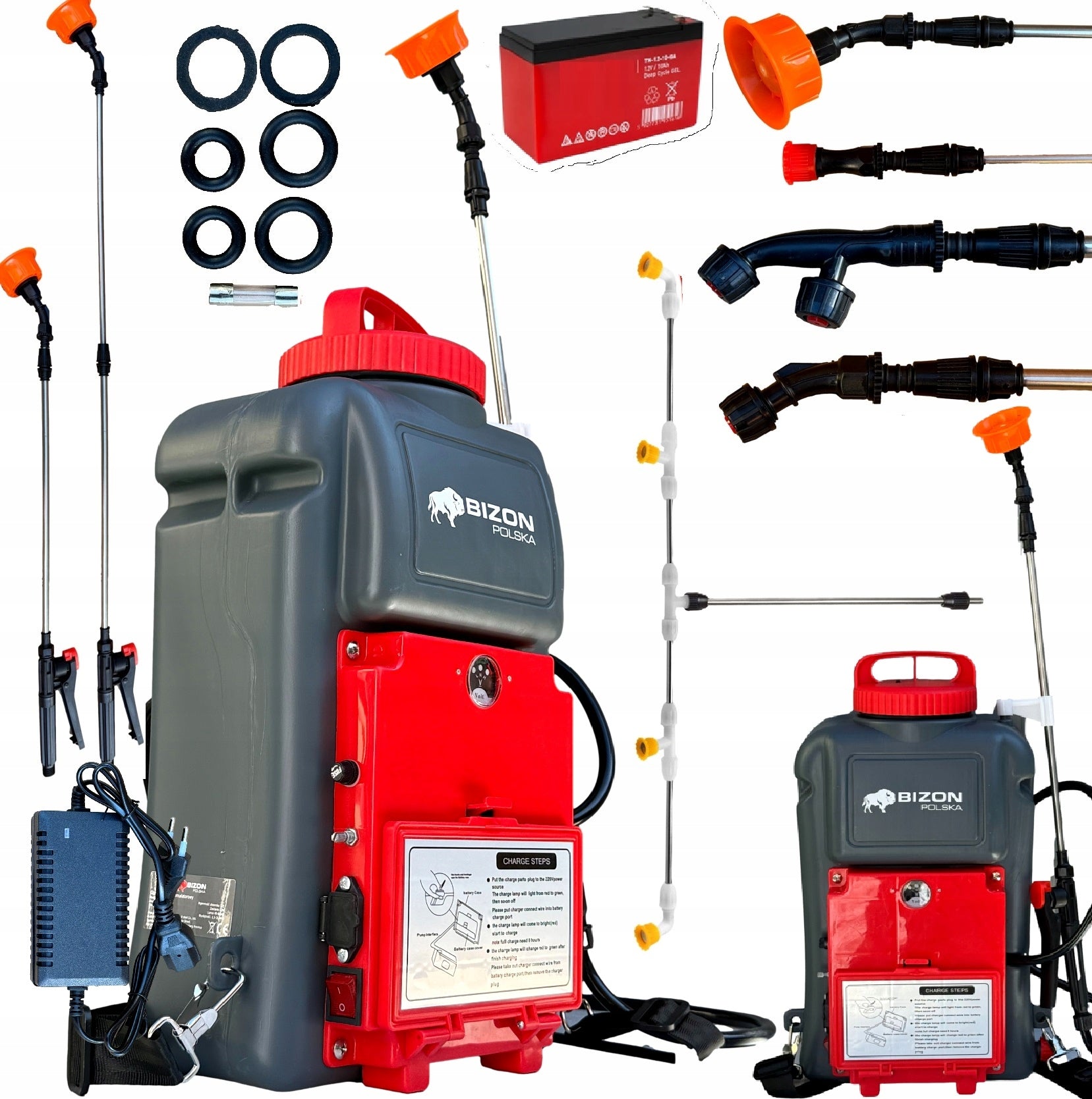CORDLESS ELECTRIC BACKPACK SPRAYER Garden 12L NOZZLE SET XL