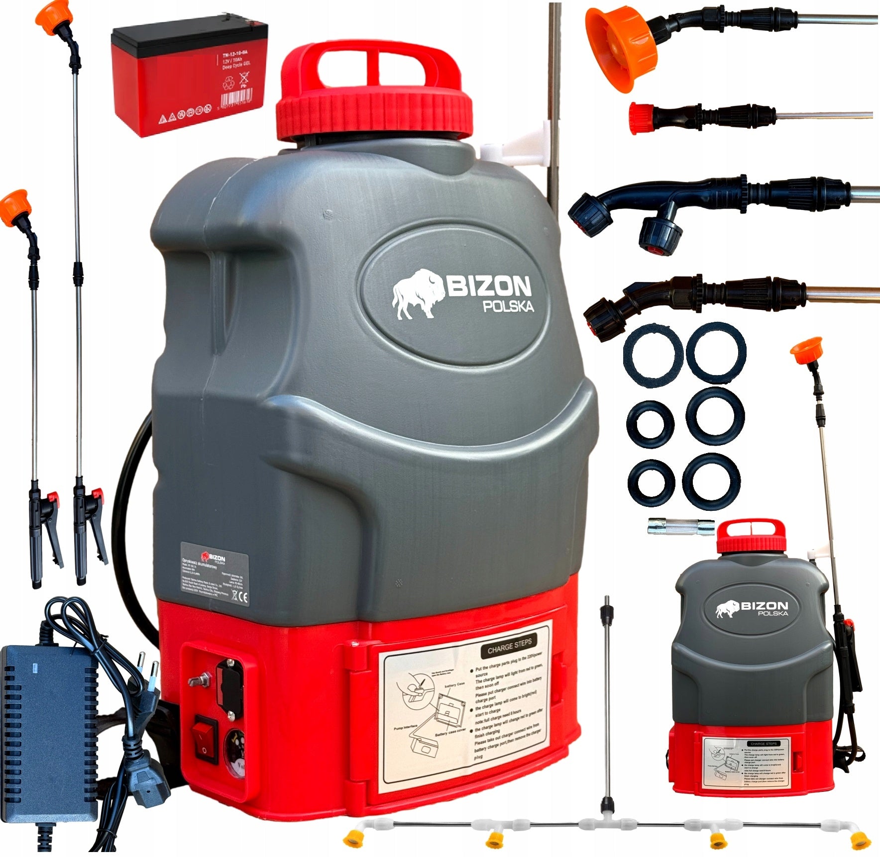 CORDLESS ELECTRIC BACKPACK SPRAYER Garden 16L NOZZLE SET XL