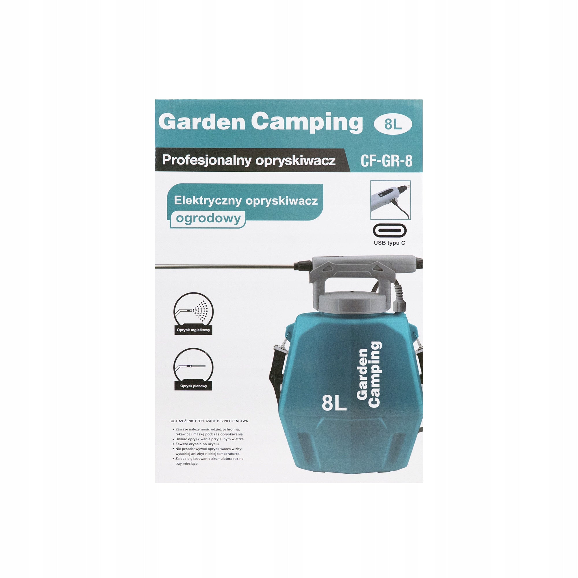 CORDLESS ELECTRIC BACKPACK SPRAYER Garden 8L GARDENCAMPING Packaging status original