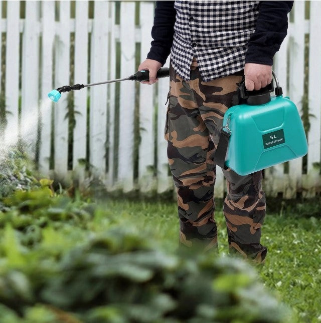 CORDLESS ELECTRIC HANDHELD GARDEN SPRAYER 5L NOZZLES Power supply rechargeable battery