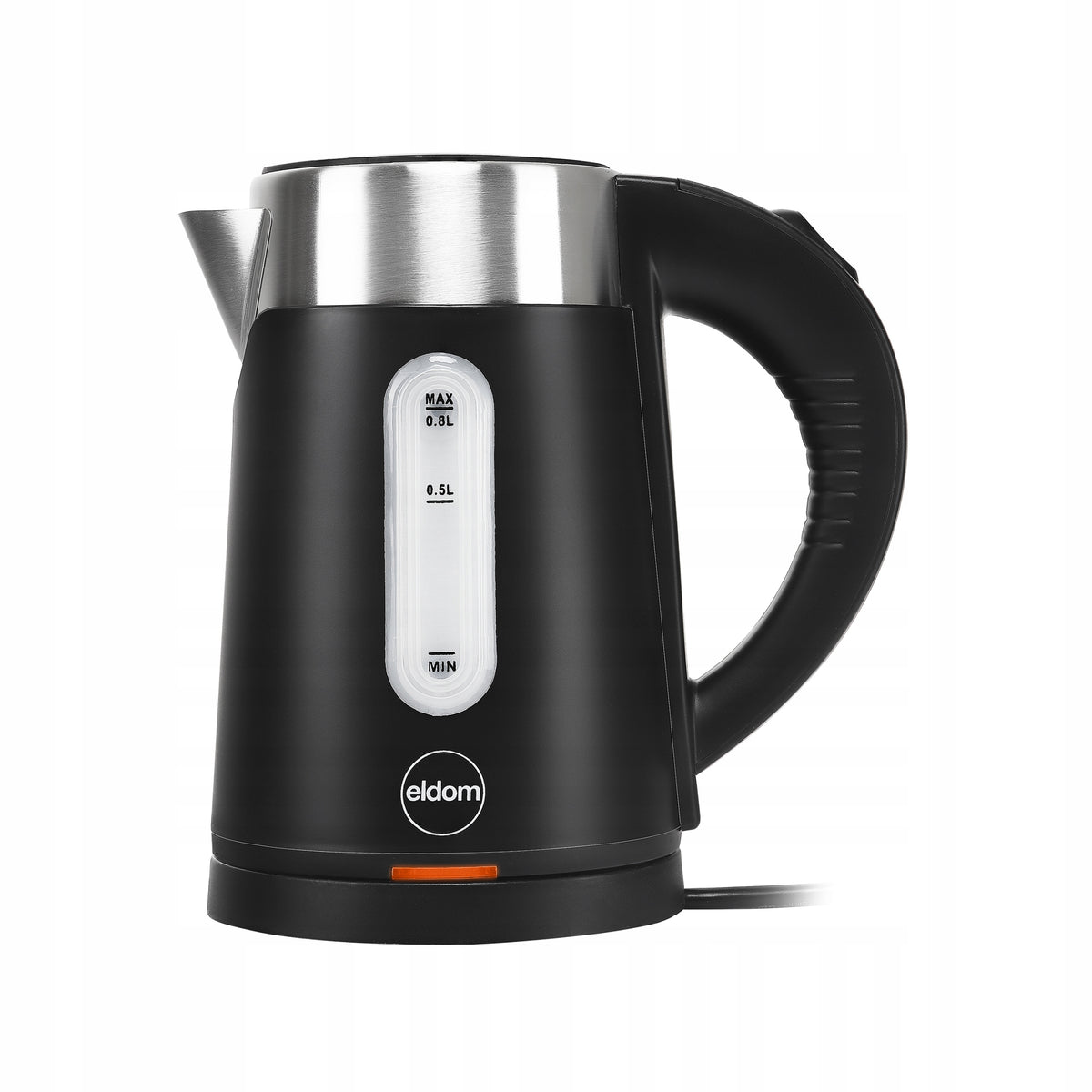 CORDLESS ELECTRIC KETTLE 0,8L BLACK SMALL TOURIST 1000W