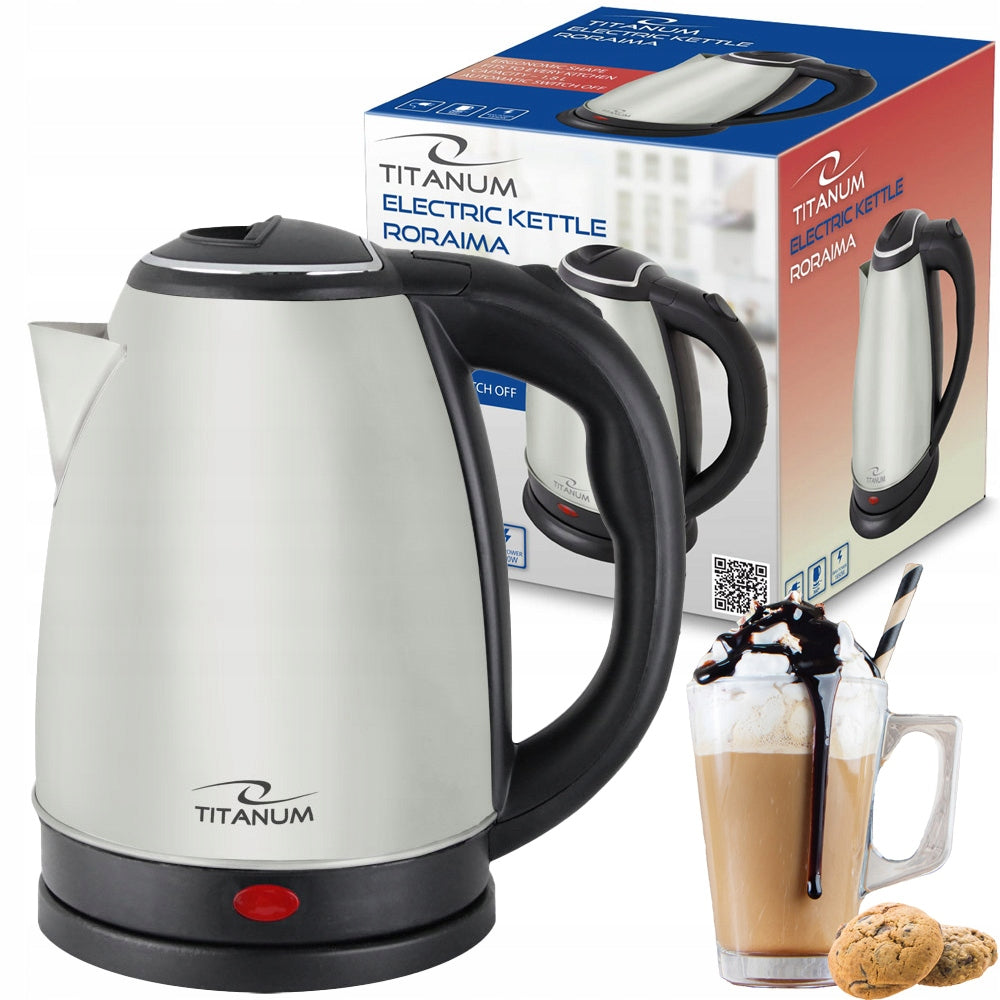 CORDLESS ELECTRIC KETTLE 1,8L 1800W STAINLESS STEEL STYLISH DESIGN