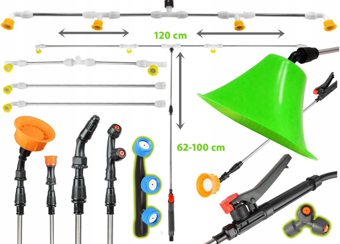 CORDLESS ELECTRIC PRESSURE BACKPACK SPRAYER 16L AG350 Product weight with unit packaging 7.9 kg
