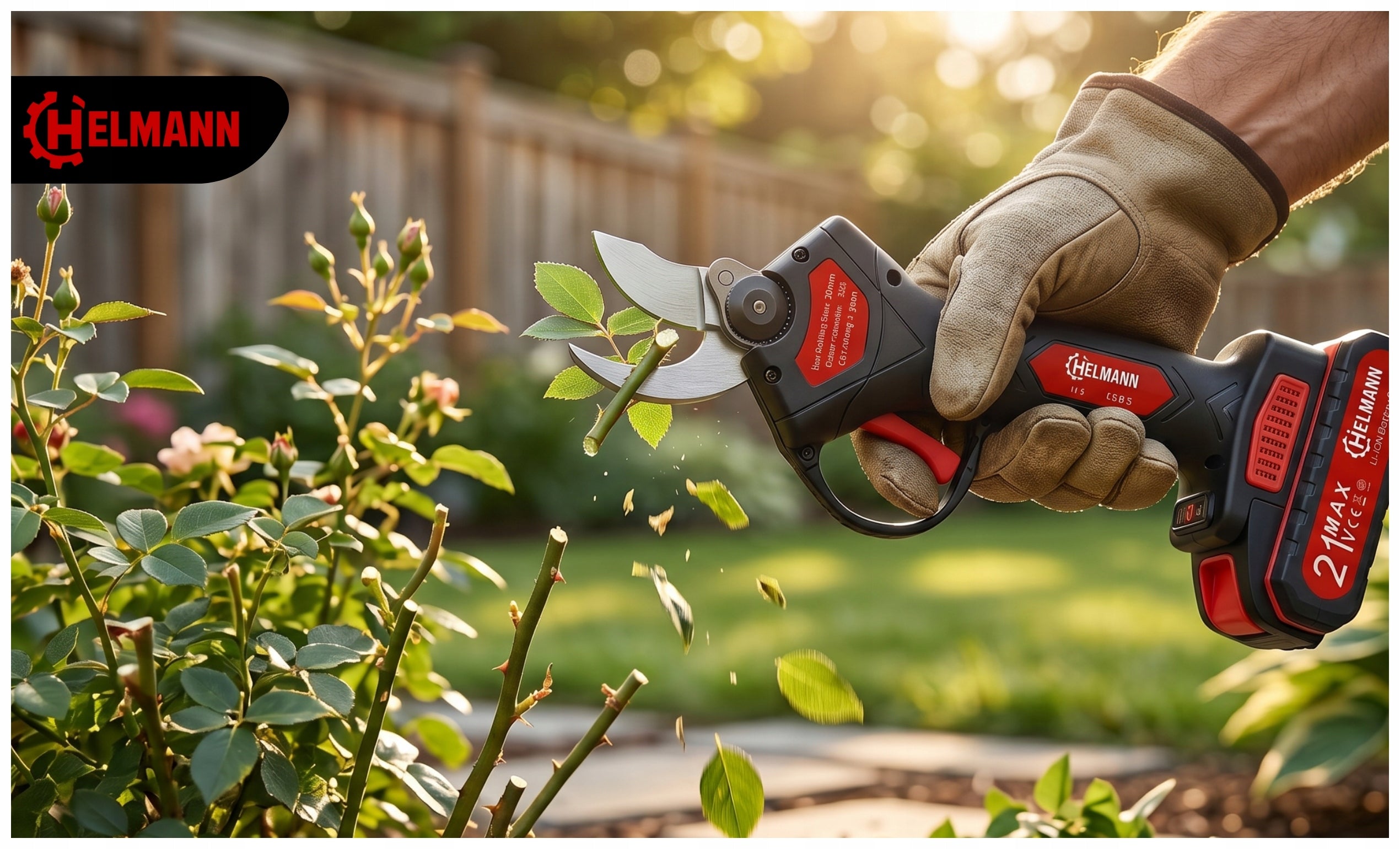 CORDLESS ELECTRIC PRUNER FOR BRANCH SHEARS 2AH 21V GARDEN HELMANN Power 650 W