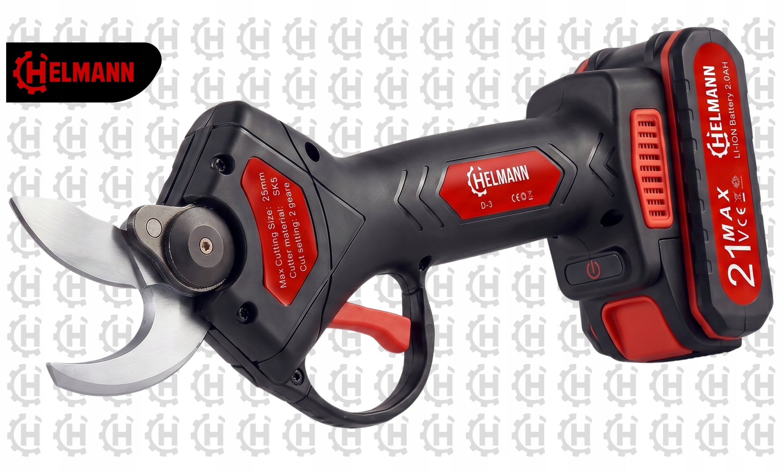 CORDLESS ELECTRIC PRUNER FOR BRANCH SHEARS 2AH 21V GARDEN HELMANN Tool weight 1.5 kg