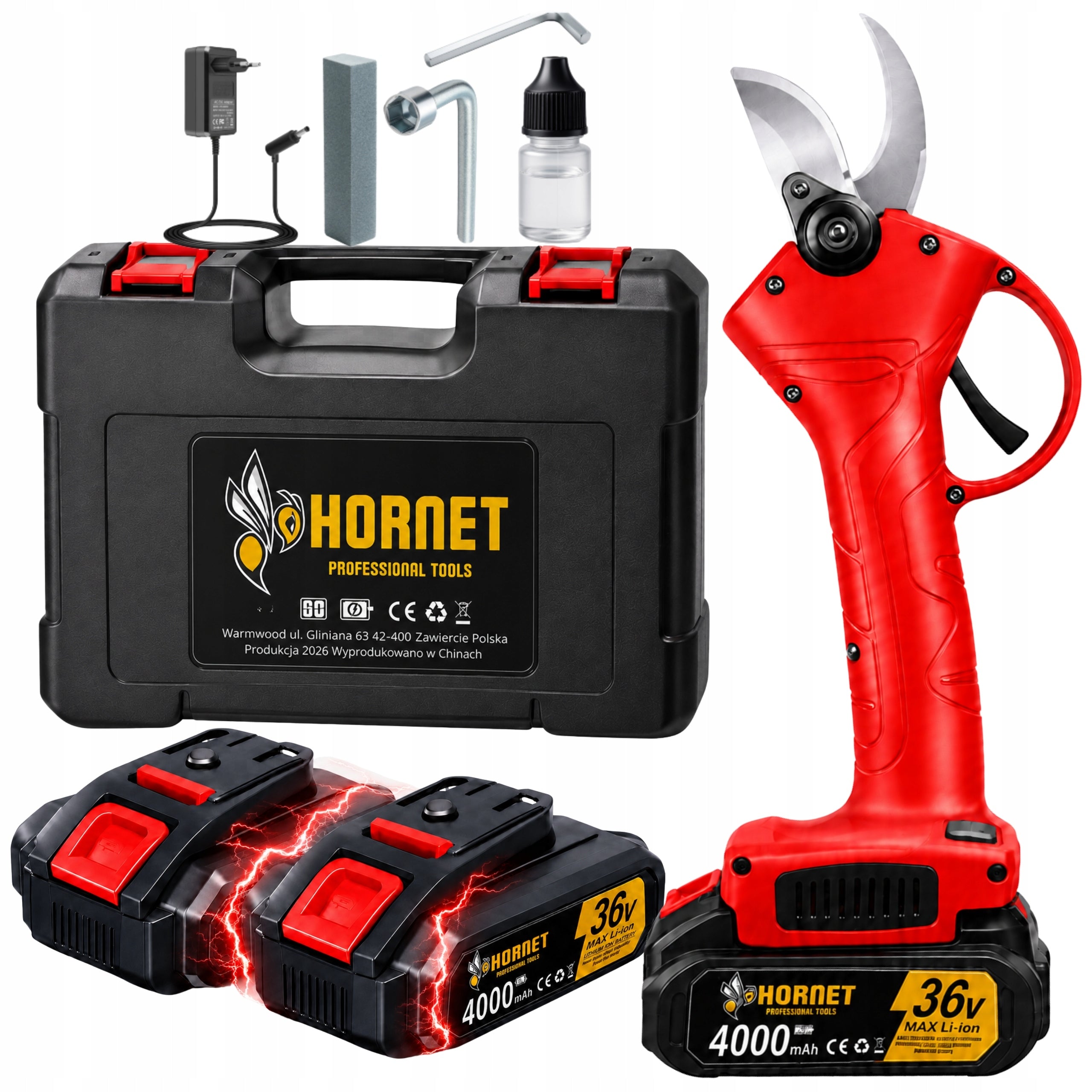 CORDLESS ELECTRIC PRUNER FOR GARDEN BRANCHES 2 X AKU HORNET